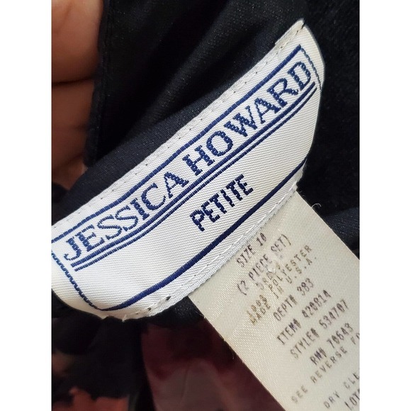 Jessica Howard Women Floral Polyester Round Neck Sleeveless Knee Length Dress 10 - Picture 9 of 12